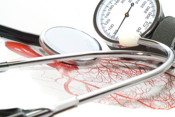 medical report and sphygmomanometer
