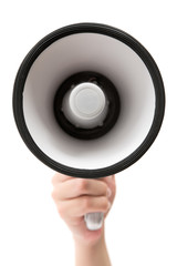 Holding a Megaphone