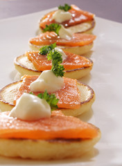 blinis au saumon