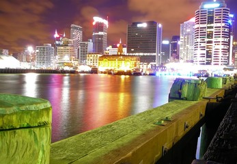 Auckland Skyline bei Nacht