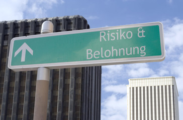 Risiko und Belohnung Vorne