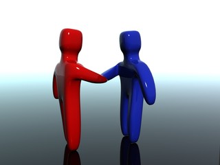 Friendly handshake
