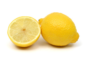 Fresh juicy lemon isolated on white