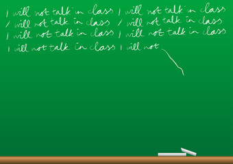 Vector of blackboard with writing © petrol