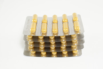 pills on the grey background