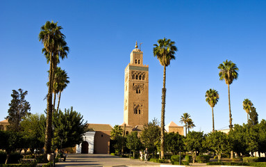 Koutoubia mosque, Marrakech - obrazy, fototapety, plakaty