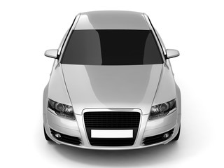 Silvery Business-Class Car