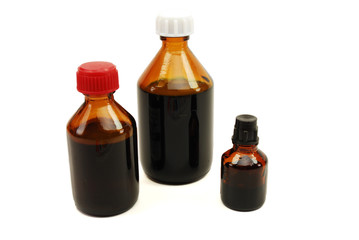 bottles with drugs