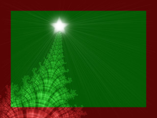 Illustration of Merry Christmas Tree w/ Star for Holiday Season