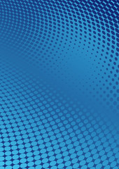 a blue background in halftone style
