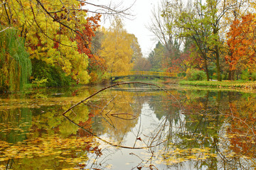 Obraz premium Autumn scene from Skopje, Macedonia