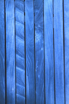 Blue wooden fench