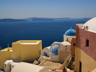 Fototapeta na wymiar Beautiful view of Santorini Island (Greece)