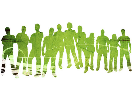 textures style of people silhouettes