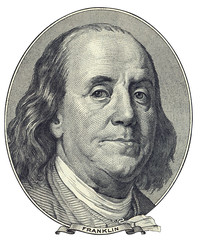 Portrait of Benjamin Franklin - obrazy, fototapety, plakaty