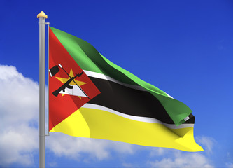 Mozambique flag (include clipping path)