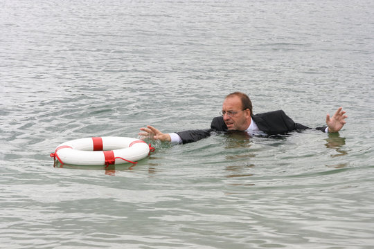 Manager im Wasser