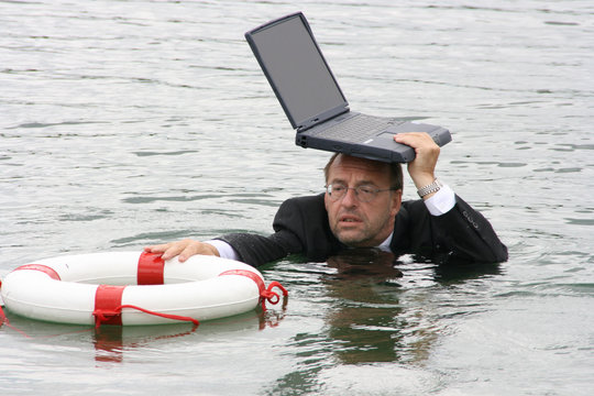 Manager im Wasser