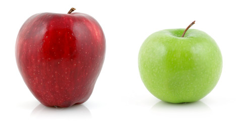 Red and green apple
