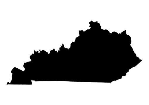 Detailed map of Kentucky, USA