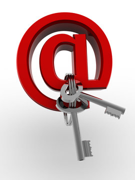 Symbol for internet with keys