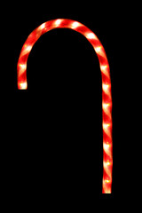 Fototapeta premium Candy Cane light on black background