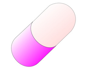 Pink capsule vector