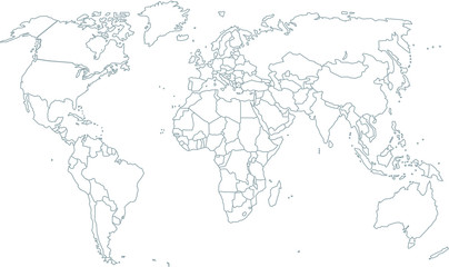 Fototapeta na wymiar weltkarte, world map