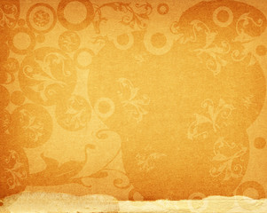 floral design on old paper