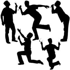 Silhouettes - Drinking Man 1