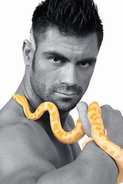 The Man And Snake