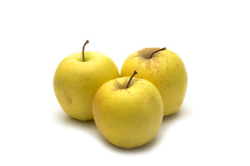 fresh apples on white background