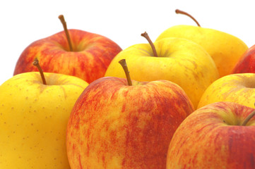 fresh apples on white background