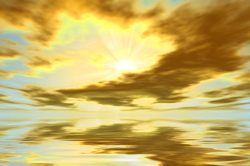 Beautiful golden sunrise