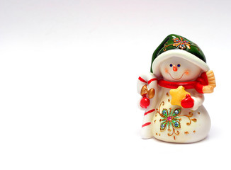 Christmas card with a snowman