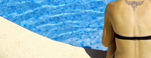 woman in swimming pool