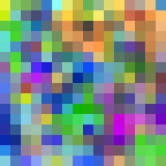 Large colorful pixels background. - obrazy, fototapety, plakaty