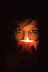 Candle portrait