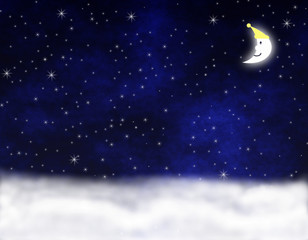 Obraz na płótnie Canvas Sleeping moon