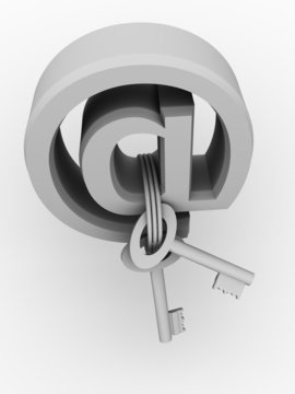 Symbol for internet with keys