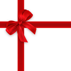 red gift, ribbon, bow