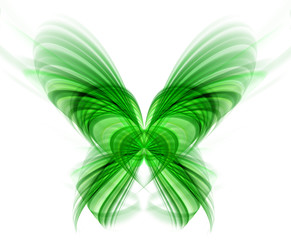 Abstract green butterfly