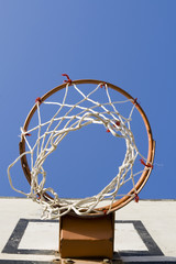 The Basketball Rim - Against Nice Blue Sky