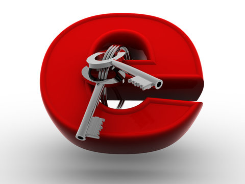 Symbol for internet with keys