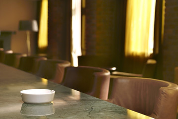 Bar seat row with ashtray