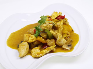 chinesisches hühnchen curry
