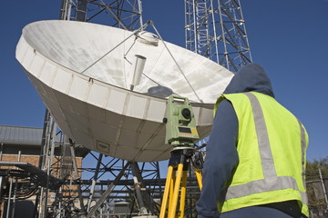 Surveying cell phone tower area