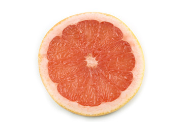 Fototapeta na wymiar ripe juicy grapefruit on white