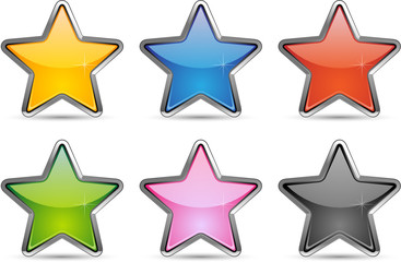 étoiles vectorielles, facilement modifiable