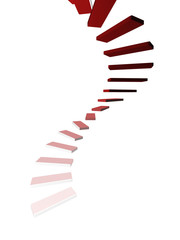 Red Stairs Unfading into View